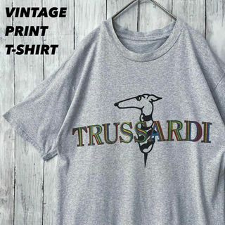 トラサルディ(Trussardi)のイタリア製ヴィンテージ古着　TRUSSARDIプリントTシャツ　ユニセックス男女(Tシャツ/カットソー(半袖/袖なし))