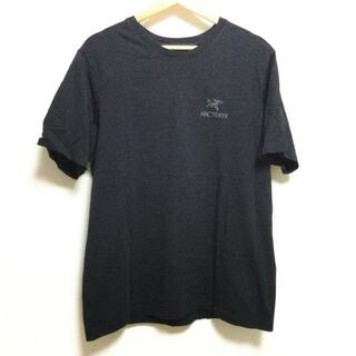アークテリクス(ARC'TERYX)のARC'TERYX(アークテリクス) 半袖Tシャツ サイズL メンズ - 黒×アイボリー クルーネック(Tシャツ/カットソー(半袖/袖なし))