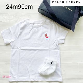 ラルフローレン(Ralph Lauren)の24m90cm  ラルフローレン  半袖　紺 BP(Tシャツ/カットソー)