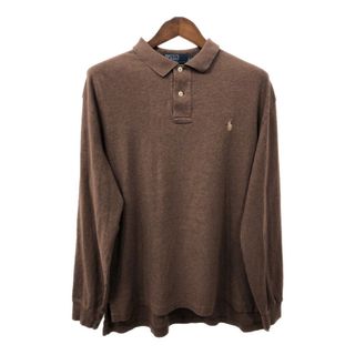 ポロラルフローレン(POLO RALPH LAUREN)のPolo by Ralph Lauren ポロ ラルフローレン ポロシャツ ワンポイント ブラウン (メンズ L) 中古 古着 Q8169(ポロシャツ)