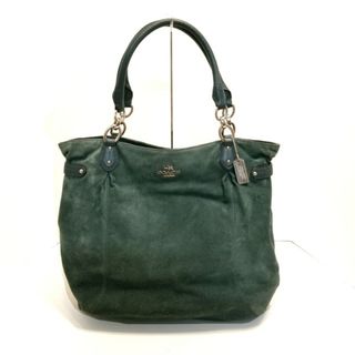 コーチ(COACH)のCOACH(コーチ) ハンドバッグ - F33450 グリーン スエード×レザー(ハンドバッグ)