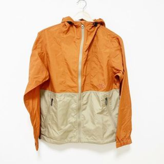 ザノースフェイス(THE NORTH FACE)のTHE NORTH FACE(ノースフェイス) ブルゾン サイズL レディース - オレンジ×ベージュ 長袖/バイカラー/ジップアップ/春/秋(ブルゾン)