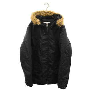 シュプリーム(Supreme)のSUPREME シュプリーム 10AW N-3B Jacket N-3Bファー付きロングミリタリージャケット ブラック(ミリタリージャケット)