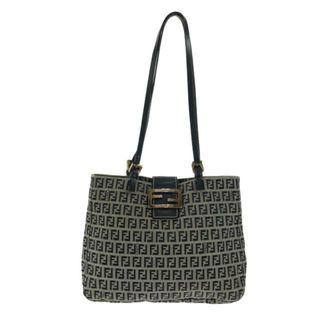 FENDI - FENDI(フェンディ) トートバッグ ズッキーノ柄 白×ダークネイビー ジャガード×レザー