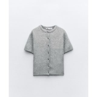 ザラ(ZARA)のZARA ショートスリーブ　ニットカーディガン　半袖(カーディガン)