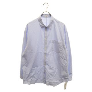 エイトン(ATON)のATON エイトン GIZA STRIPE WASHED SHIRT ギザストライプ ウォッシュド長袖シャツ ブルー(シャツ)