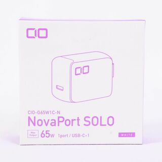 CIO - CIO　シーアイオー　NovaPort SOLO 65W GaN充電器 ACアダプター コンセント 小型 USB-C type-c PD対応 急速充電 タイプC iPhone スマホ タブレット ノートPC CIO-G65W1C 