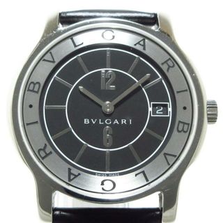 ブルガリ(BVLGARI)のBVLGARI(ブルガリ) 腕時計 ソロテンポ ST35S メンズ 革ベルト 黒×シルバー(その他)