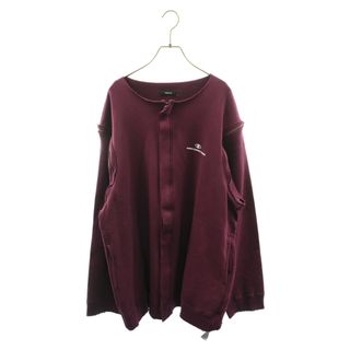 UNDERCOVER - UNDERCOVER アンダーカバー 17AW BIG ZIP ビッグジップ デタッチャブル スリーブ スウェット トレーナー ワインレッド UCT4805