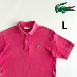 ラコステ(LACOSTE)のLACOSTE ラコステ ポロシャツ 4 L ピンク 半袖 日本製(ポロシャツ)