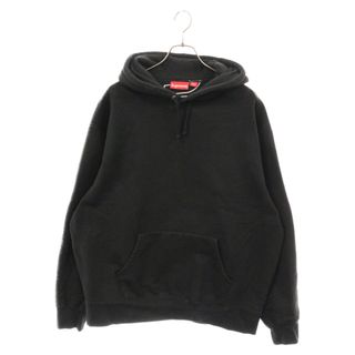 シュプリーム(Supreme)のSUPREME シュプリーム 23AW Satin Applique Hooded Sweatshirt サテンアップリケフーデッドスウェットシャツ プルオーバーパーカー ブラック(パーカー)