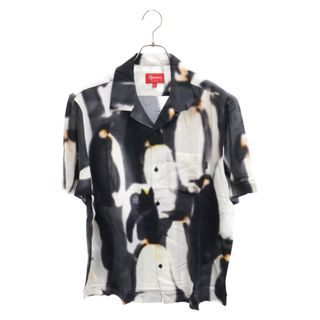 シュプリーム(Supreme)のSUPREME シュプリーム 20AW Penguins Rayon S/S Shirt ペンギン レーヨンシャツ 総柄アロハシャツ 半袖開襟シャツ ブラック(シャツ)