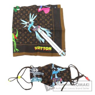 ルイヴィトン(LOUIS VUITTON)のLOUIS VUITTON MP2954 バンダナ マスクセット LVフレンズ スカーフ コットン シルク レディース(バンダナ/スカーフ)