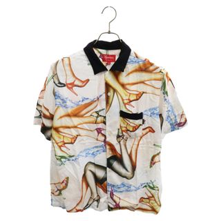 シュプリーム(Supreme)のSUPREME シュプリーム 15SS Heel Shirt ヒールプリント総柄半袖レーヨンシャツ ホワイト(シャツ)