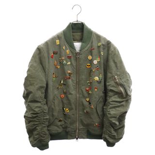 レディメイド(LADY MADE)のREADY MADE レディメイド JESSE JACKET ヴィンテージピンバッジMA-1ボンバーブルゾン カーキ(フライトジャケット)