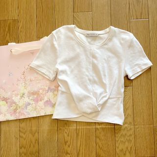 ザラ(ZARA)のZARA クロップドTシャツ GYDA リップサービス ロイヤルパーティー GU(Tシャツ(半袖/袖なし))