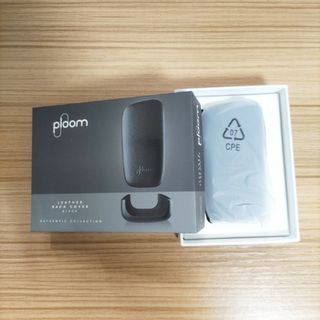 ▼ploomX(advanced) 革バックカバー レザーブラック 黒(タバコグッズ)