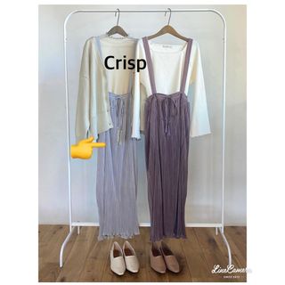 Crisp - レディース　crisp新品シャイニーサスペンダープリーツスカート　グレースカート