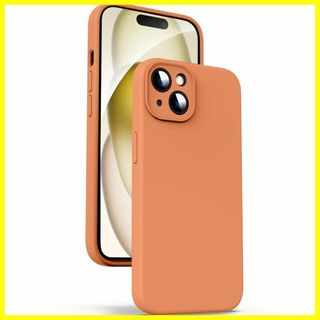 【色:オレンジ】Supdeal iPhone 15ケース対応液体シリコン [耐衝(その他)