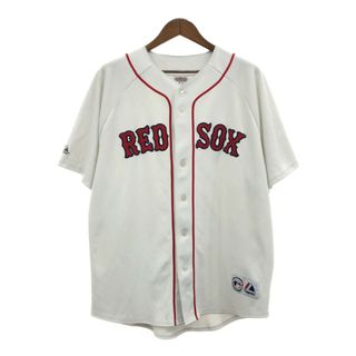 90年代 Majestic マジェスティック MLB ボストン・レッドソックス ユニフォーム 大きいサイズ プロチーム (メンズ 2XL) 中古 古着 Q8193(その他)