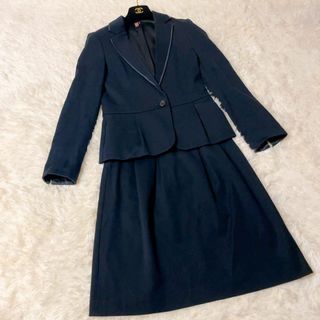 NOLLEY'S sophi - 極美品　NOLLEY'S sophi スカートスーツ　綿　キュプラ　ネイビー　M