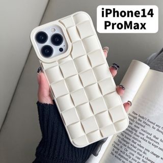 【セール中】14ProMax　スマホケース　白　割れ防止　ハードケース　韓国風(iPhoneケース)