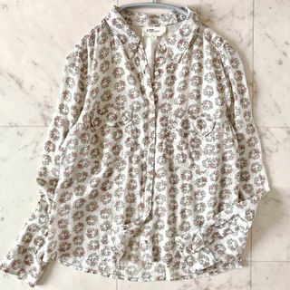 イザベルマラン(Isabel Marant)の人気＊エトワールイザベルマラン 花柄ブラウス サイズ1 ベージュ系 総柄 長袖(シャツ/ブラウス(長袖/七分))