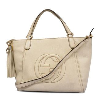 グッチ(Gucci)の【4ie5266】グッチ ツーウェイバッグ/ソーホー/369176/レザー/ホワイト/ゴールド金具 【中古】 レディース(その他)