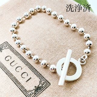 Gucci - 【洗浄済】グッチ GUCCI 925 ブレスレット シルバー メンズ ON127