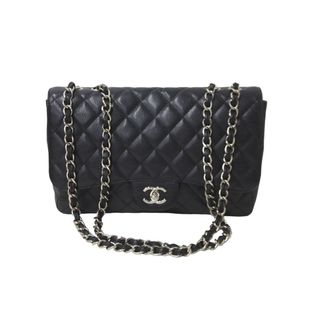 シャネル(CHANEL)のCHANEL シャネル チェーンショルダーバッグ マトラッセ 30CM シングルフラップ ブラックシルバー 13番台 中古 64274(ショルダーバッグ)