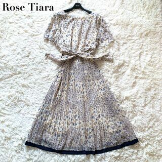 Rose Tiara - 未使用級✨ローズティアラ ロングワンピース 花柄 リボン 大きいサイズ 46