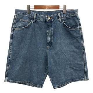 ラングラー(Wrangler)のWrangler ラングラー デニム ショートパンツ ライトブルー (メンズ W36) 中古 古着 Q8204(ショートパンツ)