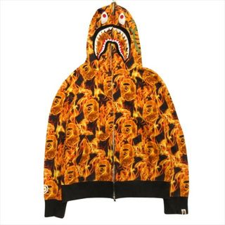 アベイシングエイプ(A BATHING APE)のアベイシングエイプ APE シャーク フレイム フルジップ フーディ(パーカー)