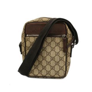 グッチ(Gucci)の【4ie5437】グッチ ショルダーバッグ/GGスプリーム/101680/PVC/ブラウン 【中古】 レディース(ショルダーバッグ)