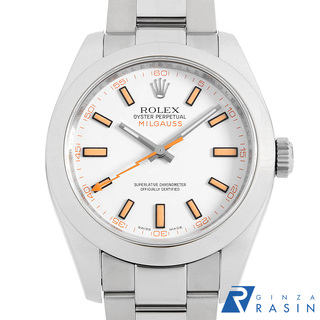 ロレックス(ROLEX)のロレックス ミルガウス 116400 ホワイト M番 メンズ 中古 腕時計(腕時計(アナログ))