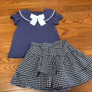 anyFAM KIDS 2点セット　接触冷感セーラTシャツ　キュロットパンツ