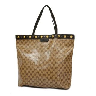 グッチ(Gucci)の【4ie5454】グッチ トートバッグ/GGクリスタル/336668/PVC/ブラウン/ゴールド金具 【中古】 レディース(トートバッグ)