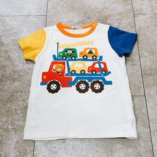 ミキハウス(mikihouse)の【 美品 】 ミキハウス ホットビスケッツ 半袖 Tシャツ 働く車 90cm(Tシャツ/カットソー)