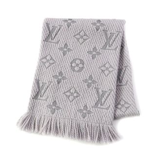 ルイヴィトン(LOUIS VUITTON)の人気★LOUIS VUITTON ルイヴィトン 17年製 M74742 ロゴマニア シルク混 グリペルル モノグラム ニットマフラー イタリア製 正規品 レディース(マフラー/ショール)