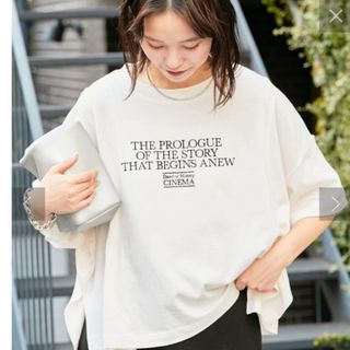 チャオパニックティピー(CIAOPANIC TYPY)のCIAOPANIC TYPY USAコットン切り替え刺繍 TEE(Tシャツ(半袖/袖なし))