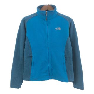 ザノースフェイス(THE NORTH FACE)のTHE NORTH FACE ノースフェイス フリースジャケット アウトドア ワンポイント ライトブルー (レディース M) 中古 古着 Q8227(その他)