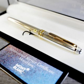 モンブラン(MONTBLANC)の【美品 送料込み】モンブラン 万年筆 １４４６ シルバー バーレイ ソリテール(ペン/マーカー)