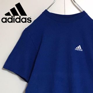 アディダス(adidas)の【人気定番】アディダス　ワンポイント刺繍ロゴTシャツ　ブルー　K987(Tシャツ/カットソー(半袖/袖なし))