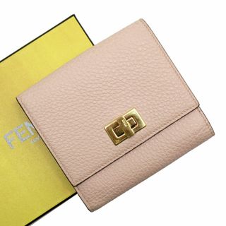 フェンディ(FENDI)のフェンディ FENDI 二つ折り財布 レザー ライトピンク ユニセックス 8M0438-AEUM 送料無料【中古】 t19248a(財布)