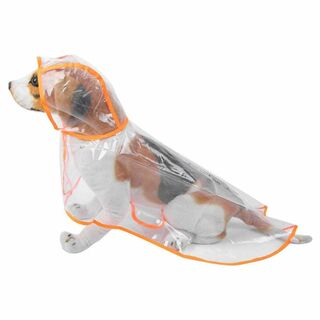 【色: 3XL】犬用レインコート、透明防水フード付きペット用レインコート、小型中(その他)