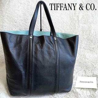 Tiffany & Co. - 美品 TIFFANY & CO. ティファニー オールレザー トートバッグ 黒