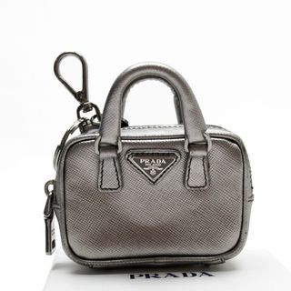 プラダ PRADA チャーム バッグモチーフ レザー シルバー ユニセックス 1ARD54 送料無料【中古】 t19258a