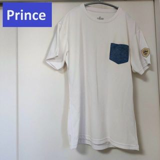 プリンス(Prince)のPrince ポケットTシャツ ホワイト・ネイビー メンズM(ウェア)