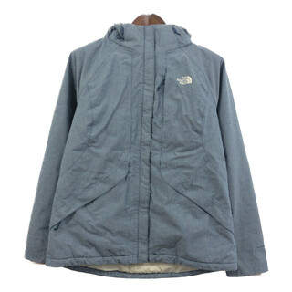 ザノースフェイス(THE NORTH FACE)のTHE NORTH FACE ノースフェイス DRYVENT 中綿 マウンテンパーカー アウトドア ワンポイント ライトブルー (レディース L) 中古 古着 Q8245(その他)