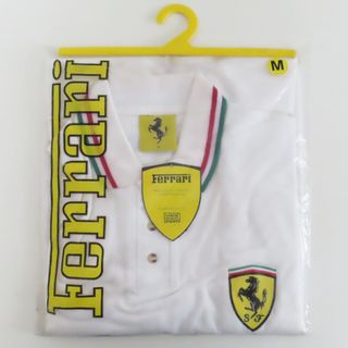 M06 新品 Ferrari フェラーリ ポロシャツ Mサイズ ホワイト 90年代 NICEMAN(ポロシャツ)